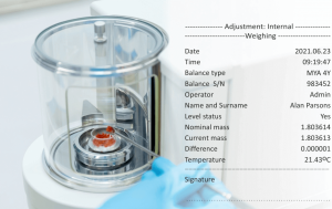 Radwag MYA 21.4Y PLUS – menimbang serbuk, laporan penyesuaian (1) (1)