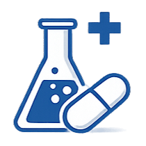 Icons Laboratorium kimia dan farmasi