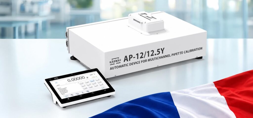Kalibrasi pipet multichannel menggunakan perangkat RADWAG AP-12/12.5Y